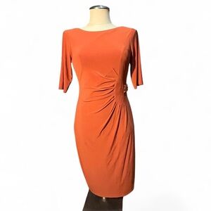 Elegant Orange Women's Dress